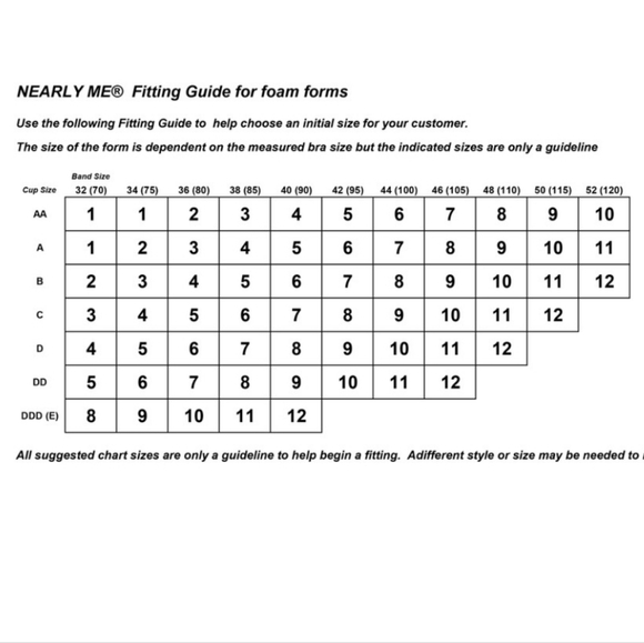 Nearly Me Casual Weighted Symmetrical Foam Breast Form Size 7 Style #560 - Picture 6 of 6